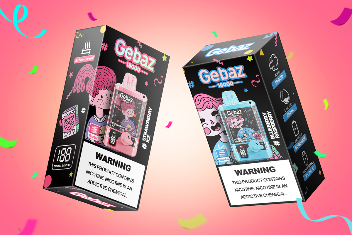 Gebaz18000電子煙貼紙及包裝設(shè)計